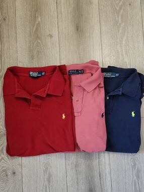 Bundle of 3 Polo Ralph Lauren Mens XXL Polo Shirts 100% Cotton